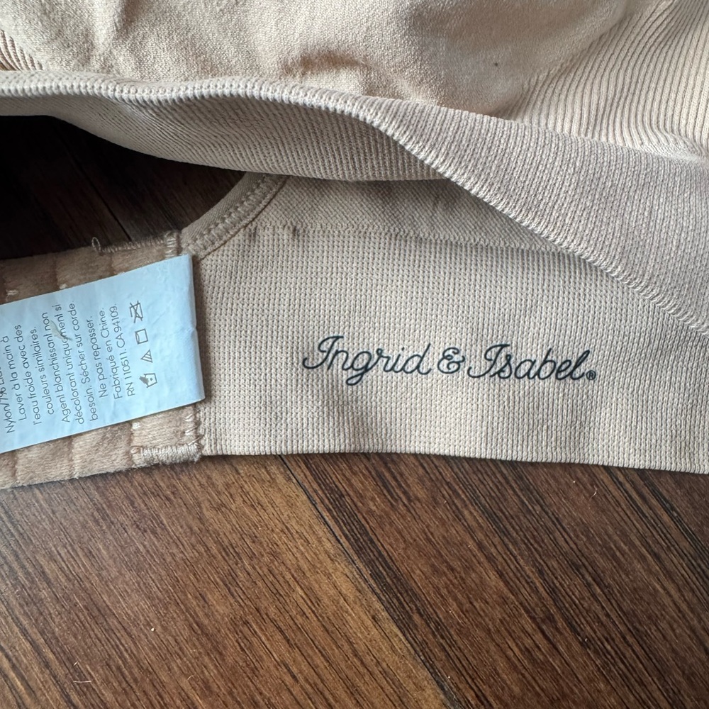 NWT Ingrid & Isabel Cream Wireless Bra Size L - Picture 9 of 9